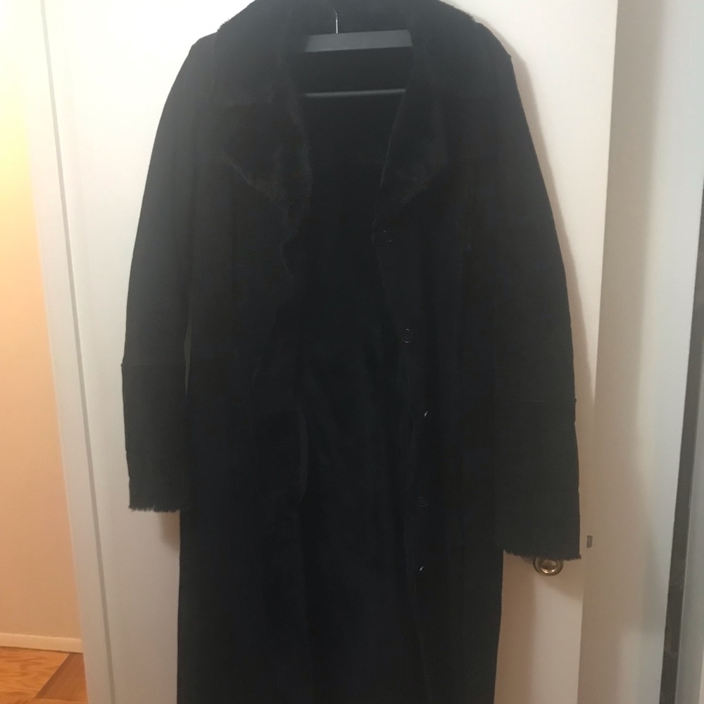 Black Shearling Coat. - image 1